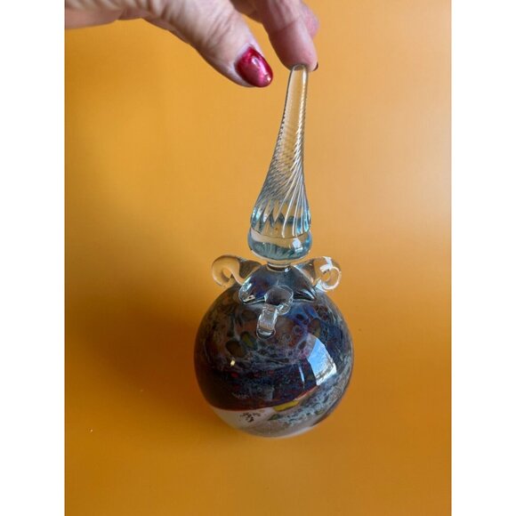 Robert Lee Fritz Studio Blown Art Glass Hanging Ball Decor Signed Dated 1982 - Picture 5 of 9